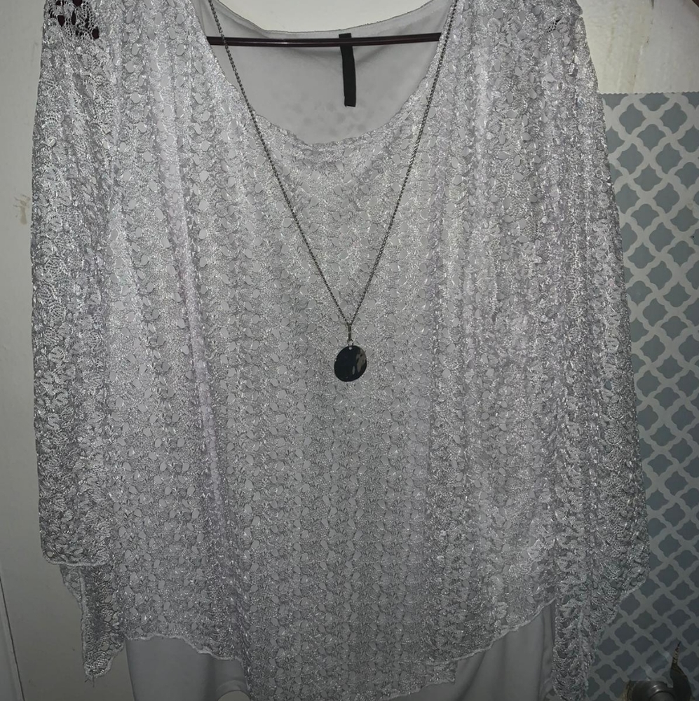 Ashley Blue white top
